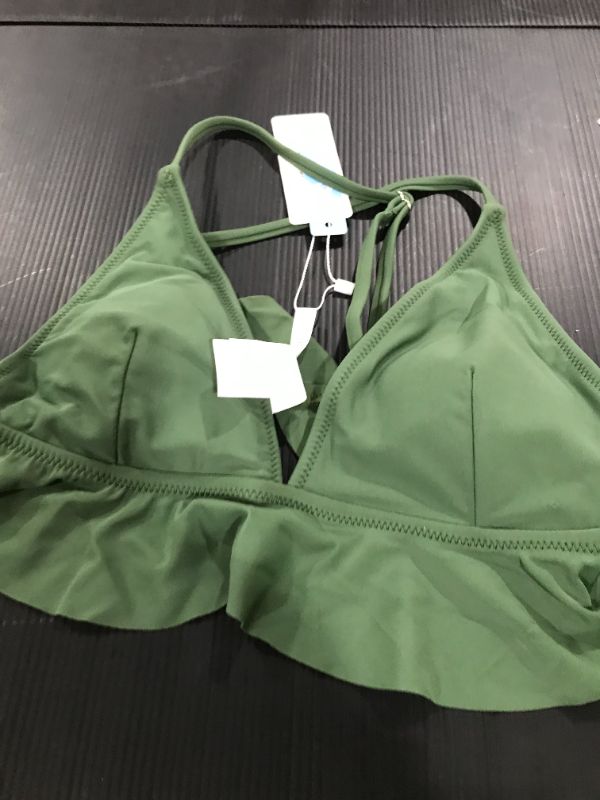 Photo 2 of Green Ruffle Bikini Top
SIZE SMALL