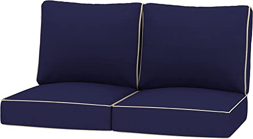 Photo 1 of Creative Living Patio 24x24 Replacement Cushions, 4 Piece Set, Navy