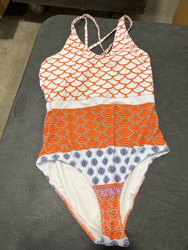 Photo 2 of Beautiful World Print One Piece Swimsuit SIZE M