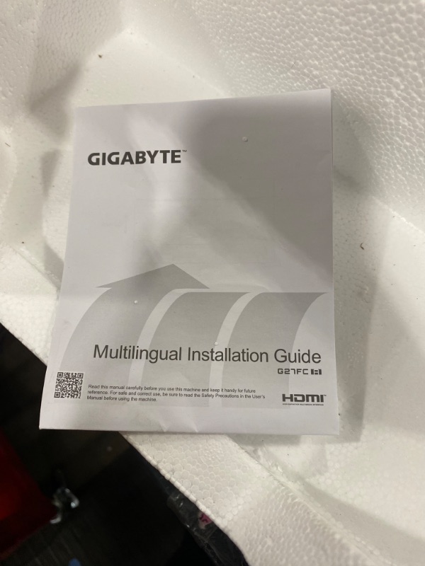 Photo 6 of GIGABYTE G27FC 27" 165Hz 1080P Curved Gaming Monitor, 1920 x 1080 VA 1500R Display, 1ms (MPRT) Response Time, 90% DCI-P3, FreeSync Premium, 1x Display Port 1.2, 2x HDMI 1.4
