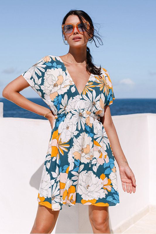 Photo 1 of (s) Jena Floral V-Neck Dress
