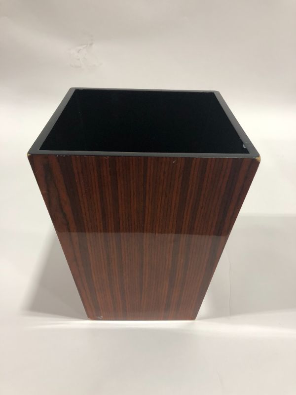 Photo 1 of DARK WOOD TRASH CAN 12H x 9W INCHES--- 3 pack