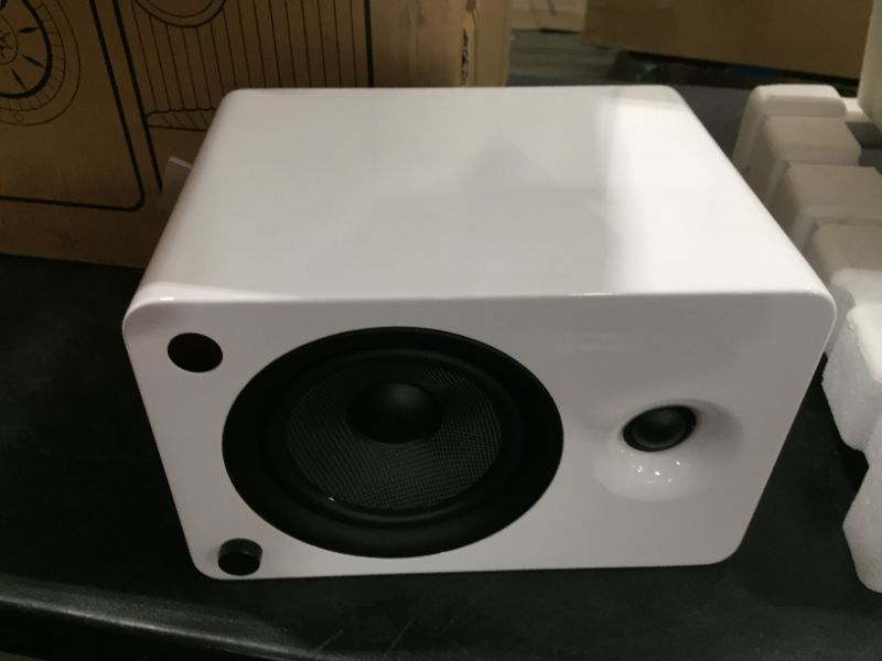 Photo 2 of Kanto YU6 Powered Speakers with Bluetooth and Phono Preamp | Matte White | Pair
