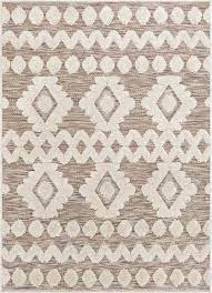 Photo 1 of Chiara Tribal Moroccan Beige High-Low Flat-Weave Rug--- 5'3" x 7'3"
