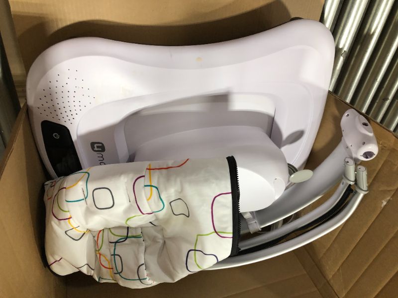 Photo 1 of 4moms rockaRoo Baby Swing, Compact Baby Rocker with Front to Back Gliding Motion, Smooth, Nylon Fabric, Grey Classic
