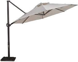 Photo 1 of Abba Patio Patio Offset Hanging Umbrella Outdoor Cantilever Sturdy Umbrella with Crank & Cross Base & Easy Tilt, for Garden, Backyard, Pool and Deck, Beige
