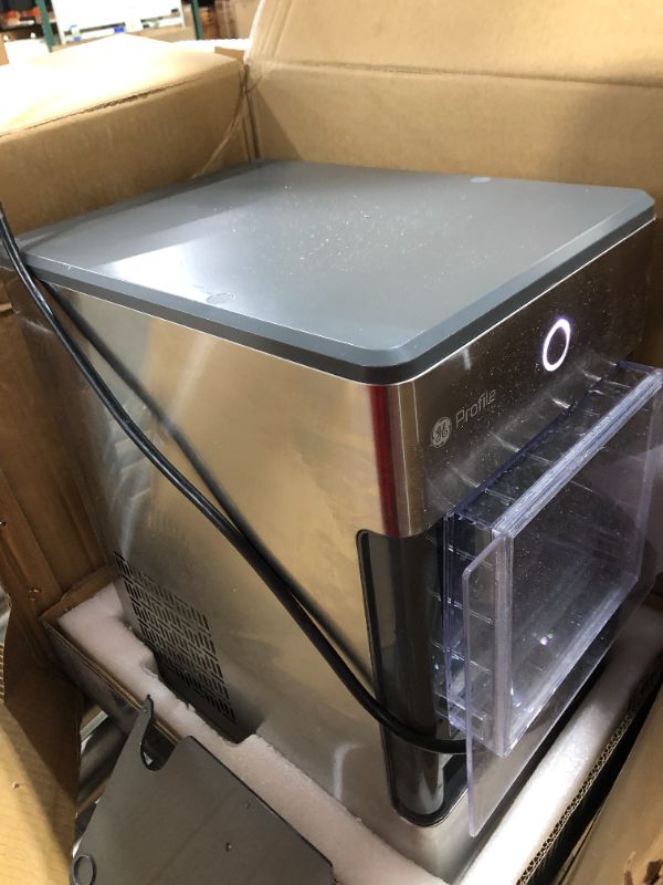 Photo 2 of GE Profile Opal | Countertop Nugget Ice Maker | Portable Ice Machine Complete with Bluetooth Connectivity | Smart Home Kitchen Essentials | Stainless Steel Finish | Up to 24 lbs. of Ice Per Day
