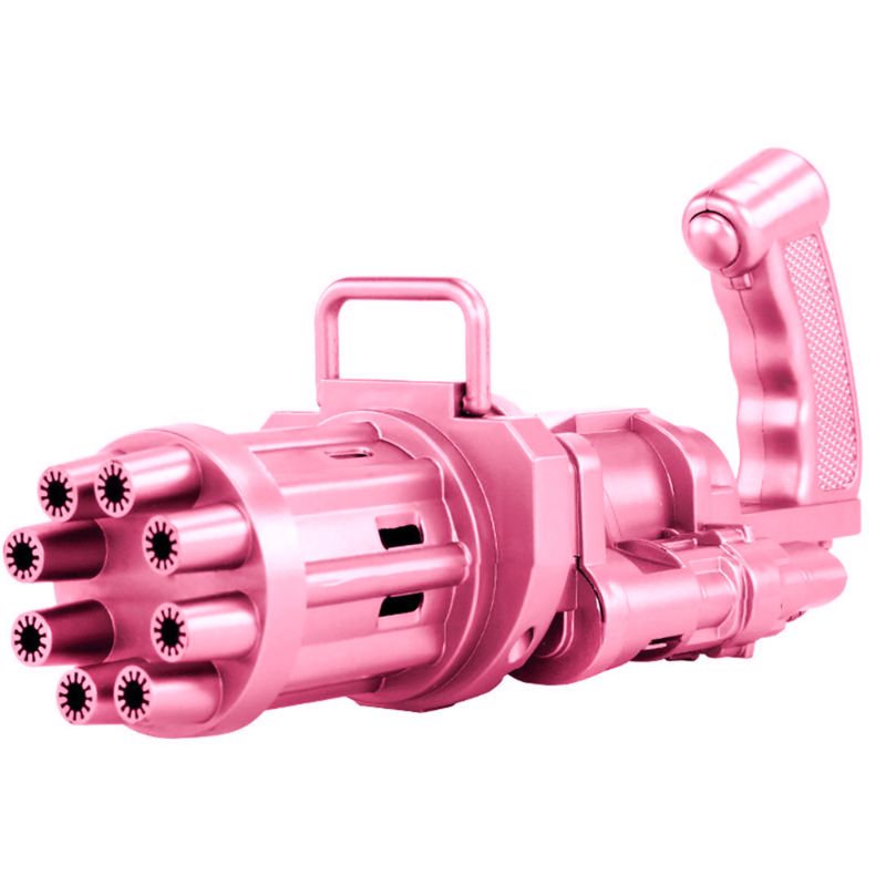 Photo 1 of Bubble Gun,Gatling Bubble Machine Bubble Gun 8-Hole Bubble Blower Automatic Bubble Maker Machine Electric Bubble Gun Bubble Machine Toy for Toddler-Pink