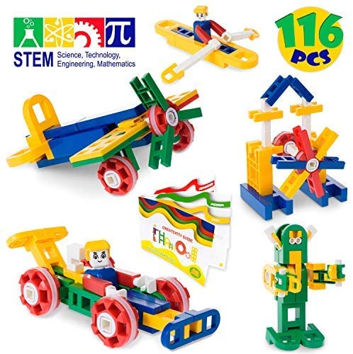 Photo 2 of Building Blocks - Building Toys – Stem Learning Toys for Girls & Boys – Best Kids Gift Ages 4 5 6 7 8 9 10 Year-Old (Black)
