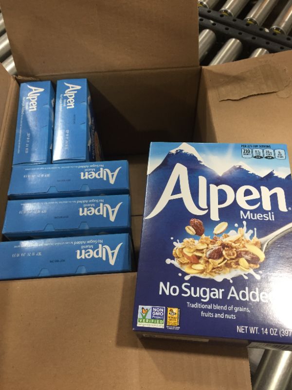 Photo 3 of Alpen Swiss Style Muesli Cereal No Sugar Added 14 oz [Pack of 6]
