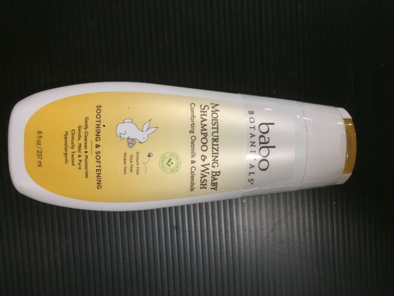 Photo 1 of Babo Botanicals Moisturizing Baby Shampoo & Wash - Oatmilk Calendula 8 Fl Oz Liquid [EXP 5-2023]
