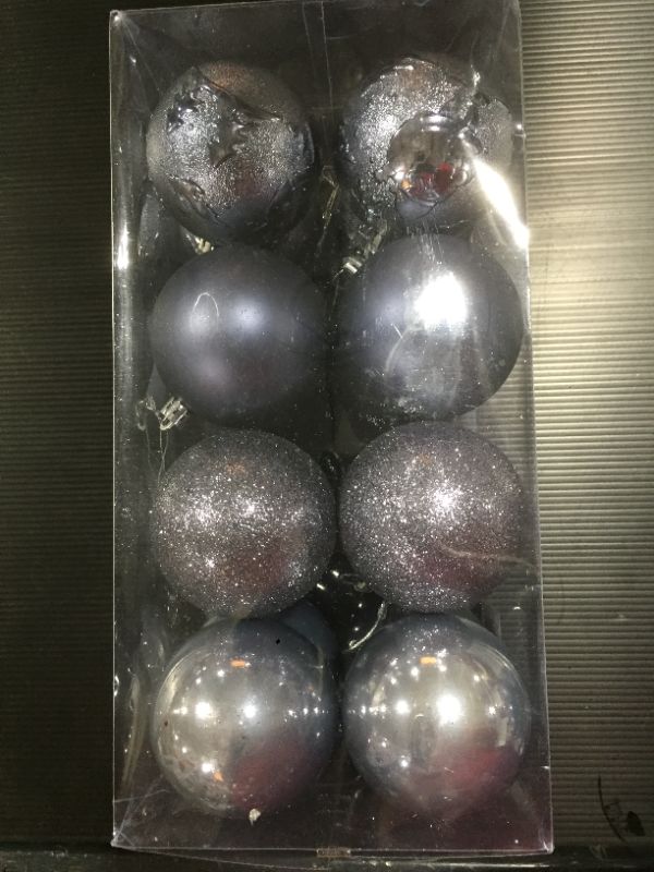 Photo 2 of 16 count Slad Blue Christmas Ornaments Balls