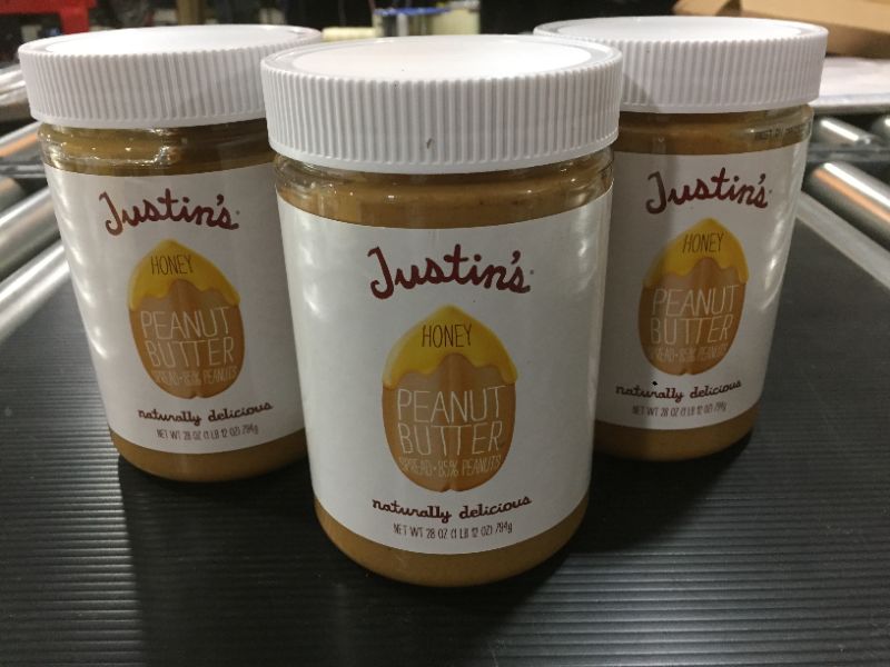 Photo 2 of (3 Pack) Justin'S Nut Butter Peanut Butter - Honey, 28 Oz [EXP 5-2022]

