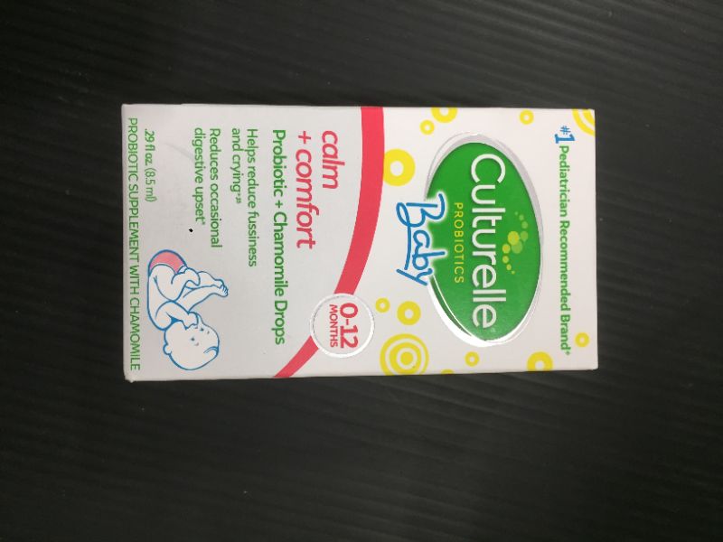 Photo 2 of Culturelle Baby Calm and Comfort Probiotics + Chamomile Drops, Helps Reduce Occasional Infant Digestive Upset and Supports Digestive Health*, Gluten Free and Non-GMO, 8.5 ml   [EXP 6-2022]
