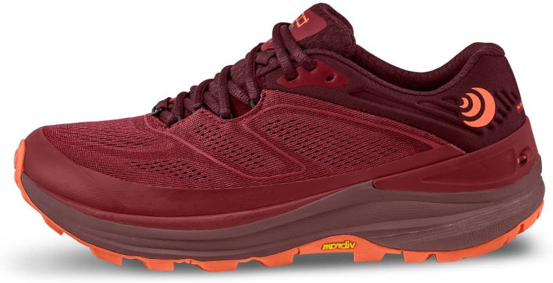 Photo 1 of Size 8 womens--Topo Athletic Women's Ultraventure 2 Comfortable Lightweight 5MM Drop Trail Running Shoes, Athletic Shoes for Trail Running- Color: Berry/Orange
