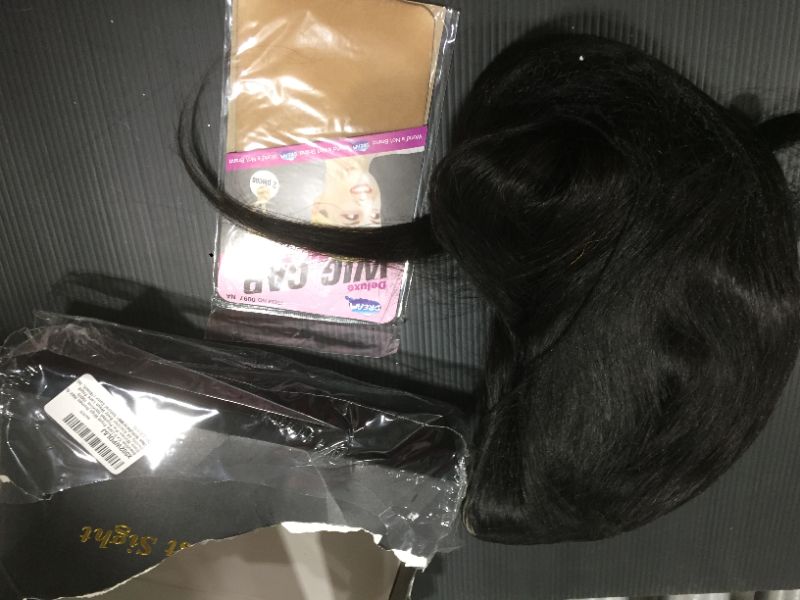 Photo 2 of Beaudiva Straight Lace Front Wigs Human Hair Pre Plucked Bleached Knots with Baby Hair Glueless 4×4 Brazilian Virgin Lace Closure Human Hair Wigs (26inch) for Black Women Natural Color 150 Density
