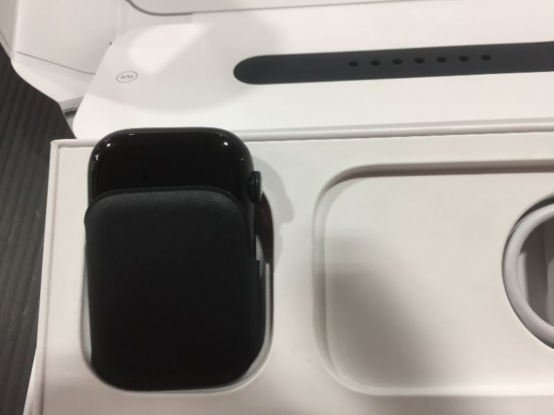 Photo 4 of Apple Watch Series 7 [GPS 41mm] Smart Watch w/ Midnight Aluminum Case with Midnight Sport Band. Fitness Tracker, Blood Oxygen & ECG Apps, Always-On Retina Display, Water Resistant
