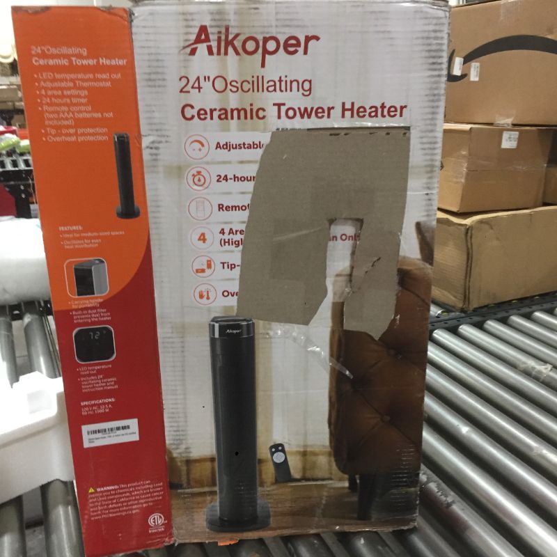 Photo 2 of Aikoper ceramic oscillating space heater. 