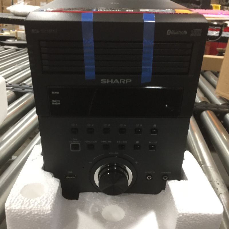 Photo 1 of Sharp XL-BH250 Sharp 5-Disc Micro Shelf Executive Speaker System with Bluetooth, USB Port for MP3 Playback, AM/FM, Audio in for Digital Players
