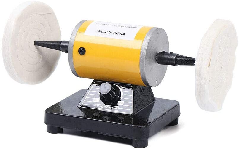 Photo 1 of 110V 60Hz 200W Mini Benchtop Buffer Polishing Machine,Mini Jewelry Bench Polisher,Low Noise, Easy Operations,Rotational Speed 2000-7000 RPM