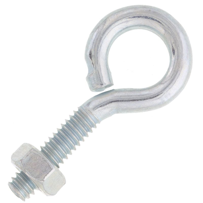 Photo 1 of 1/4" x 1" Chicago Hardware Zinc Plated Turned Eye Bolt 100 Pieces