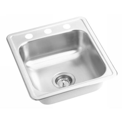 Photo 1 of Elkay Dayton Stainless Steel 17" X 19" X 6-1/8", Single Bowl Top Mount Bar Sink, Satin (D117193)