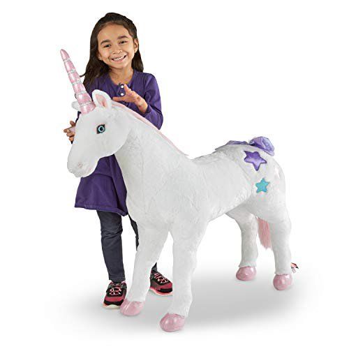 Photo 1 of Melissa & Doug Giant Unicorn - Lifelike Stuffed Animal (over 2 feet tall)