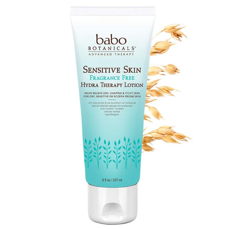 Photo 1 of Babo Botanicals Sensitive Skin Hydra Therapy Lotion with Organic Calendula and Oat Protein, Fragrance Free, 8 Fl Oz