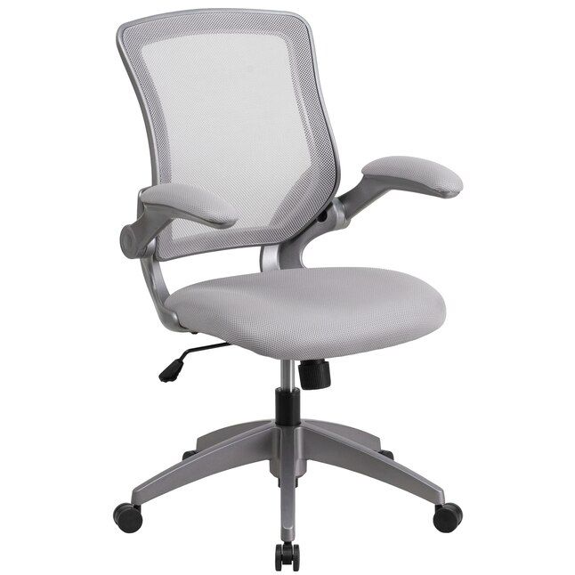 Photo 1 of Flash Furniture Gray Contemporary Adjustable Height Swivel Mesh Task Chair
