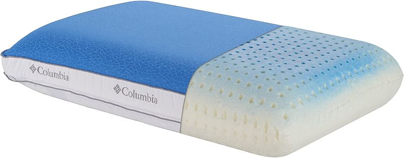 Photo 1 of Columbia Cooling Gel Memory Foam Pillow - Comfortable and Supportive with Cooling & Breathable Features - Removable Washable Cover, Queen
