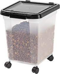 Photo 1 of IRIS 32.5 Quart Airtight Pet Food Container, Black
