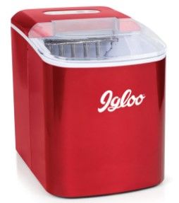 Photo 1 of Igloo 26 lb. Capacity Countertop Ice Maker ICEB26RR, Retro Red
