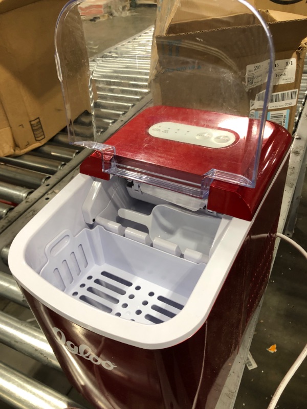Photo 3 of Igloo 26 lb. Capacity Countertop Ice Maker ICEB26RR, Retro Red
