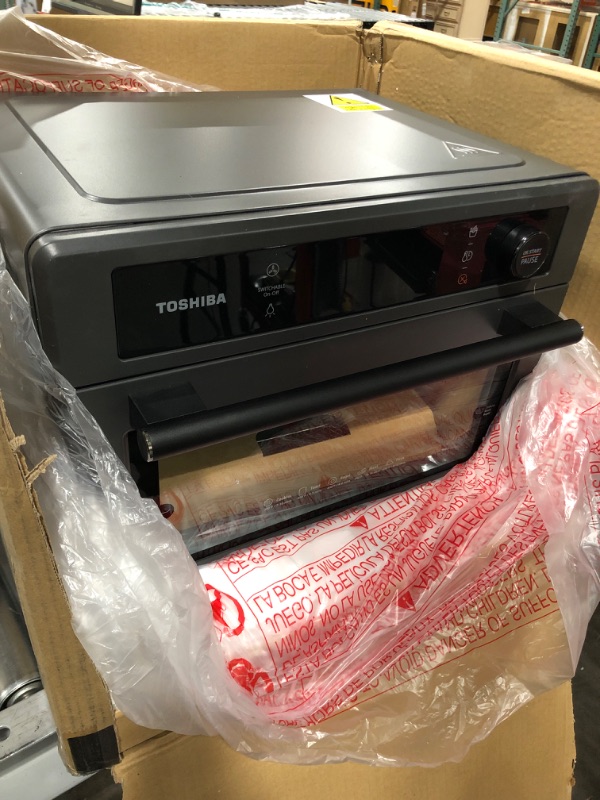 Photo 2 of Toshiba Air Fryer Toaster Oven Combo, 13-in-1 Countertop Convection Oven, 26.4QT Large Capacity, Air Fryer, Flavor Roast, Charcoal Grey (TL2-AC25GZA(GR))
