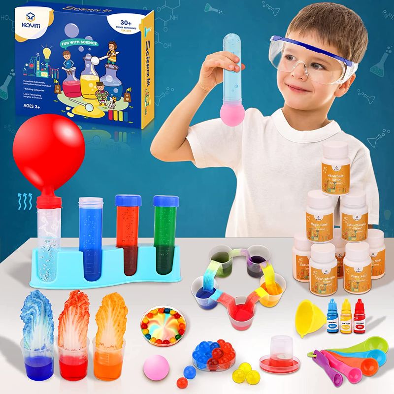 Photo 1 of Science Kit, Over 30 Chemistry Experiments Set for Kids, DIY STEM Educational Learning Scientific Toys for Kids Age 3 4 5 6 7 8 9 10 11 Years Old Boys Girls, Gift Birthday Toys for Kids
