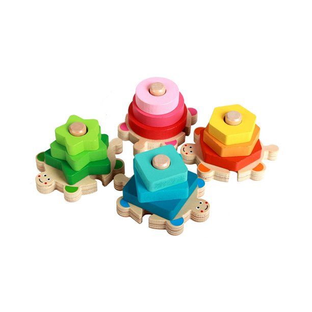 Photo 1 of Colorful Tortoise Block Color And Shape Matching Tortoise Geometry Block
