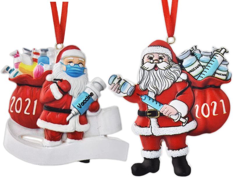 Photo 1 of 2021 Christmas Ornaments, Christmas Tree Decoration Pendant, Funny Santa Claus Hanging Ornaments for Unique Xmas
