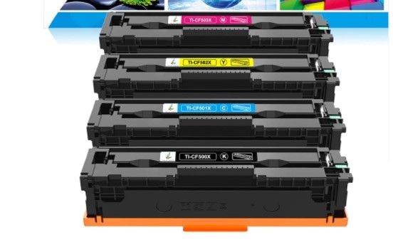 Photo 1 of TRUE IMAGE Compatible Toner Cartridge Replacement for HP 202X CF500X CF500A 202A HP Color Pro MFP M281fdw M281cdw M254dw M281fdn 281fdw M254 M281 Toner Printer (Black Cyan Yellow Magenta, 4-Pack)
