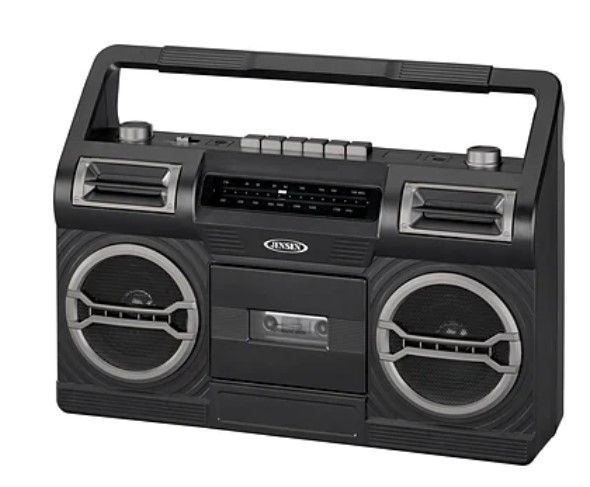 Photo 1 of Jensen MCR-500 Portable AM/FM Radio Cassette Recorder/Player, Black
