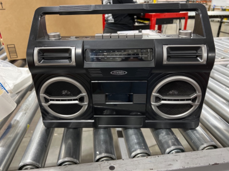 Photo 2 of Jensen MCR-500 Portable AM/FM Radio Cassette Recorder/Player, Black
