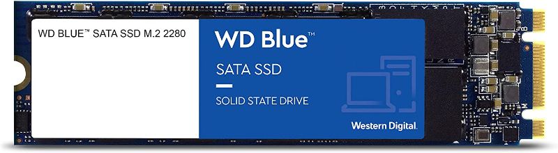 Photo 1 of Western Digital 2TB WD Blue 3D NAND Internal PC SSD - SATA III 6 Gb/s, M.2 2280, Up to 560 MB/s - WDS200T2B0B
