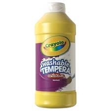 Photo 1 of Crayola Artista II Washable Tempera Paint, Yellow, 16 Oz. (54-3115-034) | Quill  pack of 12