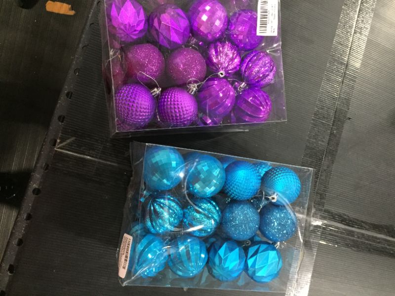 Photo 1 of 2 PACK CHRISTMAS ORNAMENT BALLS
