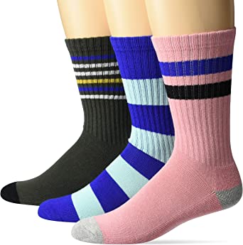 Photo 1 of Goodthreads Men's 3-Pack Striped Ribbed Crew Sock

