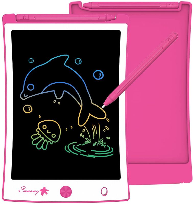 Photo 1 of Sunany LCD Writing Tablet 8.5-Inch Toddler Doodle Board Drawing Pad, Electronic Drawing Tablet with Lock Function for Kids and Adults at Home, School and Office(Multicoloured-Pink)
