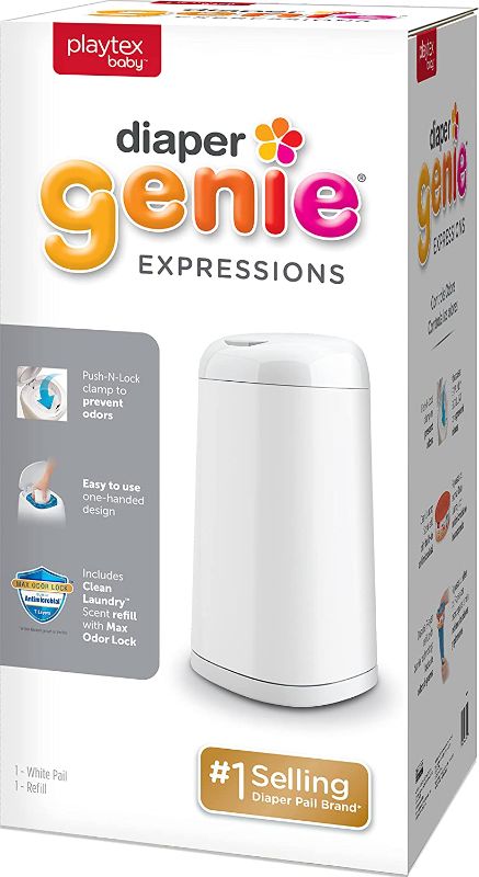 Photo 1 of Playtex Diaper Genie Expressions Customizable Diaper Pail with Starter Refill
