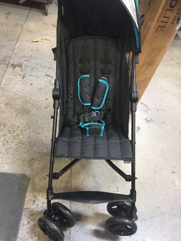 Photo 2 of Summer 3Dlite Convenience Stroller, Teal - Lightweight Stroller with Aluminum Frame, Large Seat Area, 4 Position Recline, Extra Large Storage Basket - Infant Stroller for Travel and More
