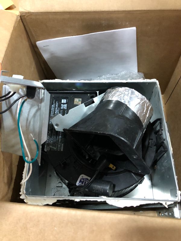 Photo 3 of Broan SurfaceShield Vital Vio Powered Exhaust Fan W/ LED & Antibacterial Light - 110 CFM - 1.0 Sone./ SELLING FOR PARTS ONLY 
