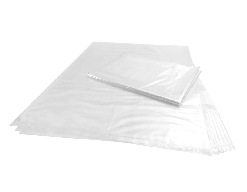 Photo 1 of 4 packs Clear Plastic Flat Open Poly Bags 18x24