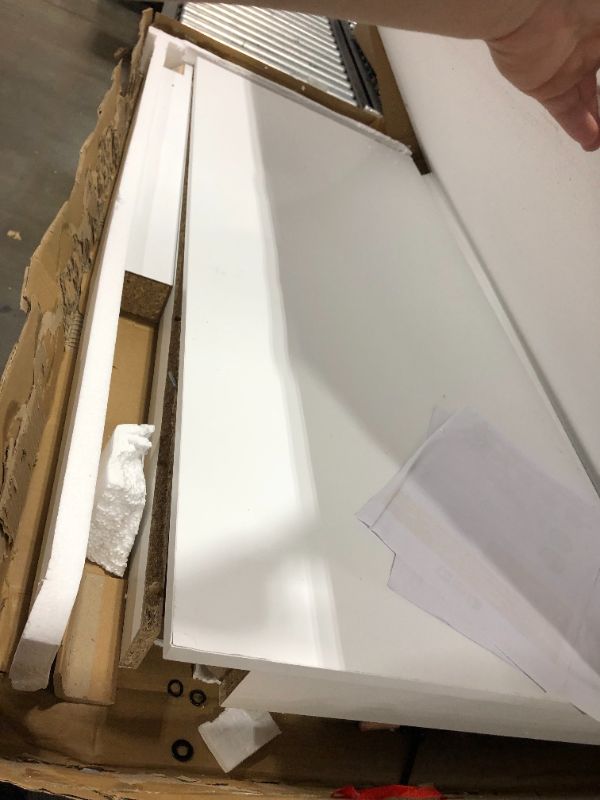 Photo 2 of Ameriwood Home Parsons Xl Desk with 2 Drawers, White
